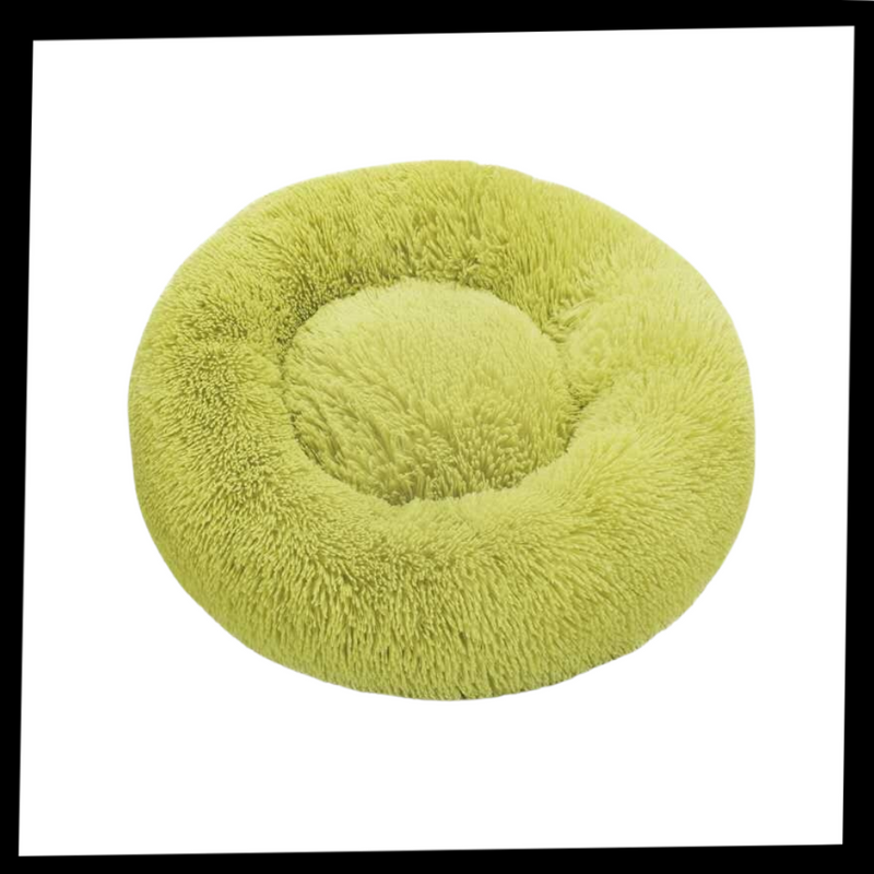 Lit en peluche en forme de donut pour animaux de compagnie