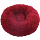 Lit en peluche en forme de donut pour animaux de compagnie