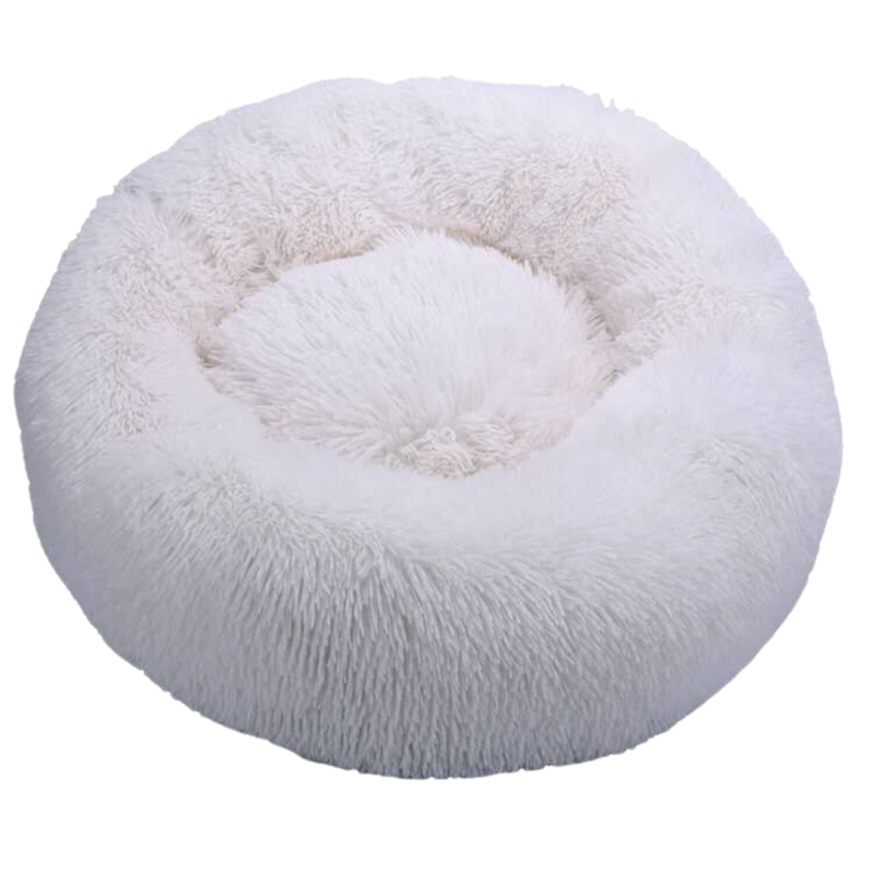 Lit en peluche en forme de donut pour animaux de compagnie