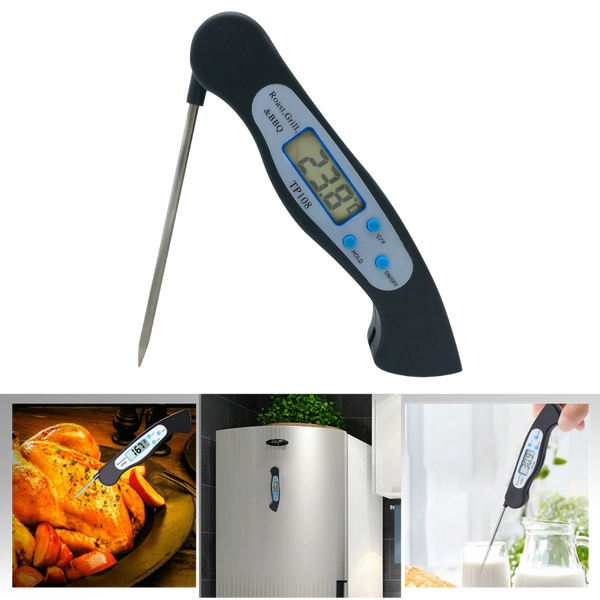 Thermomètre alimentaire numérique pliable à lecture instantanée