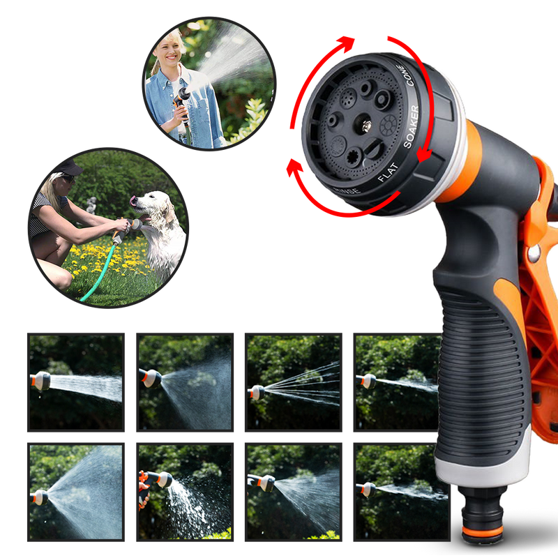 Pistolet d'arrosage universel à 8 modes