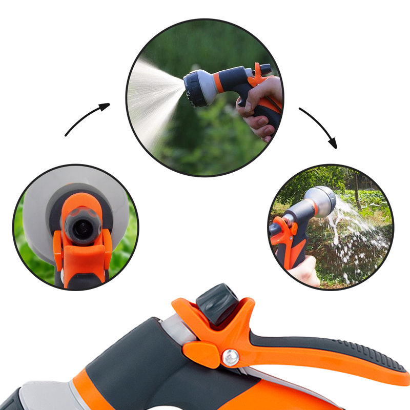Pistolet d'arrosage universel à 8 modes