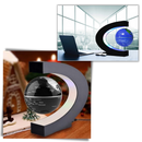 Globe magnétique à LED en lévitation