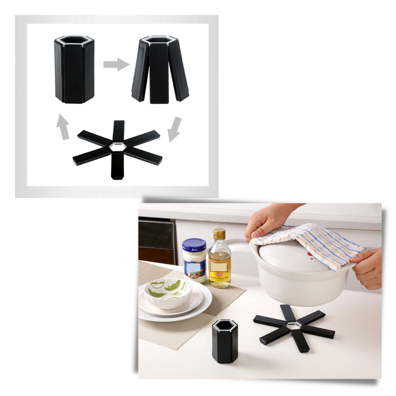 Support de récipients pliable et hexagonal