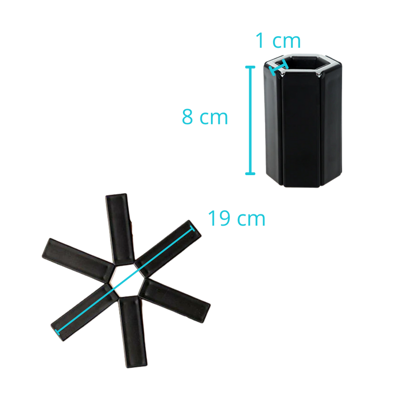 Support de récipients pliable et hexagonal