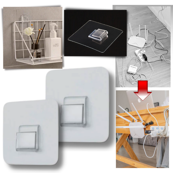 Lot de crochets muraux adhésifs