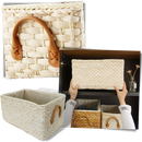 Panier en osier tressé à la main