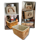 Panier en osier tressé à la main