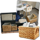 Panier en osier tressé à la main