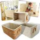 Panier en osier tressé à la main