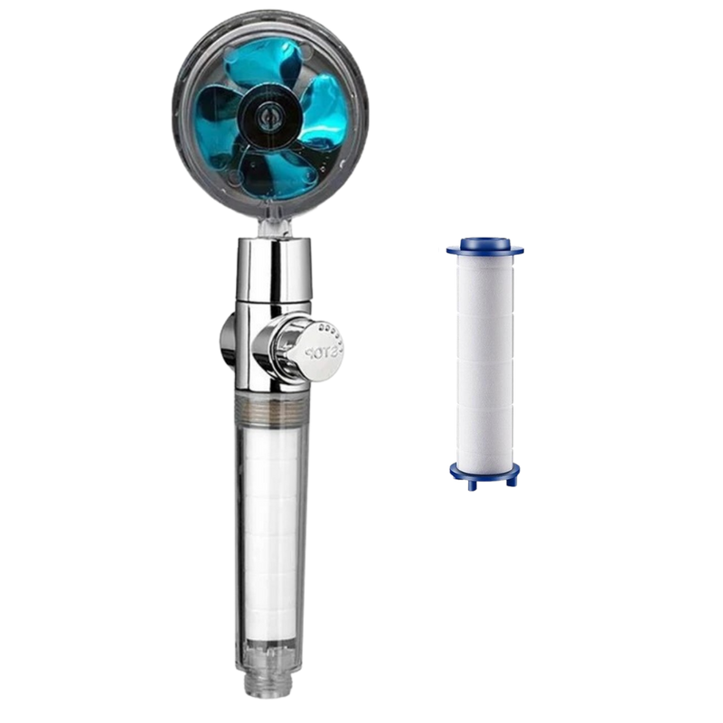 Pommeau de douche à haute pression avec hélice rotative