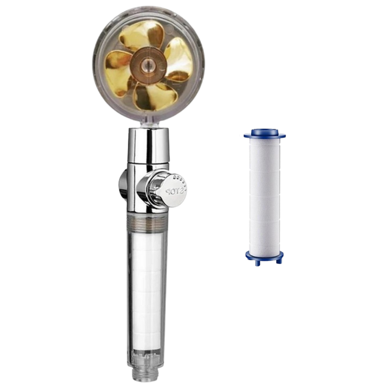 Pommeau de douche à haute pression avec hélice rotative