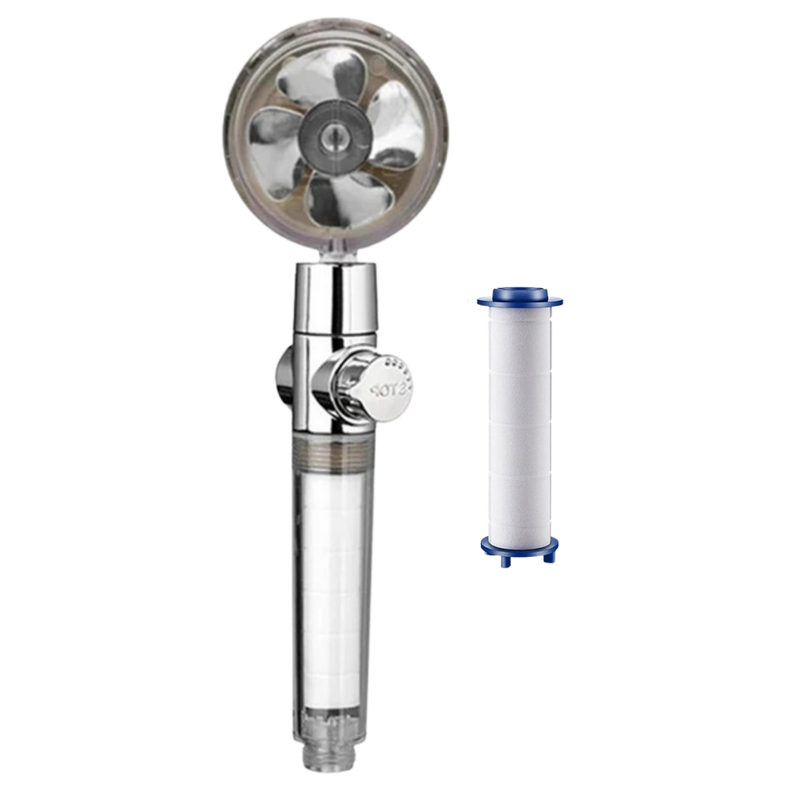 Pommeau de douche à haute pression avec hélice rotative