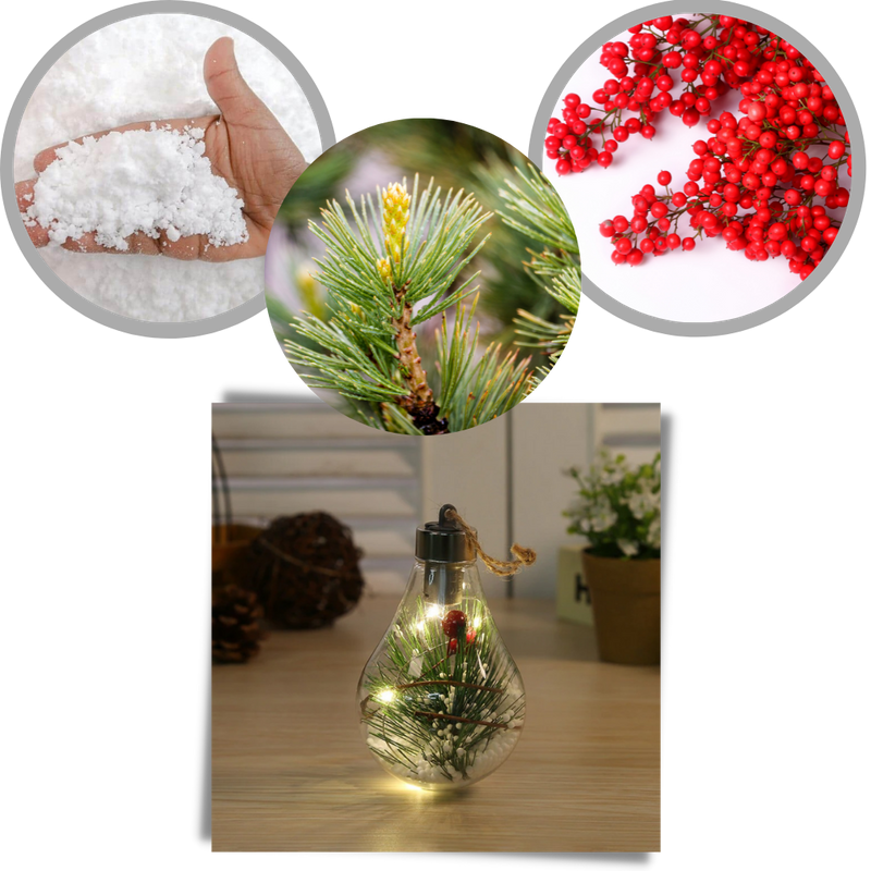 Ampoule Boule de Noël Transparente à LED