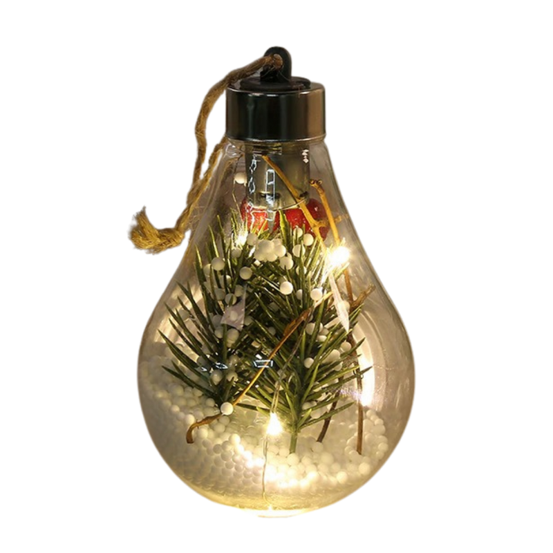Ampoule Boule de Noël Transparente à LED