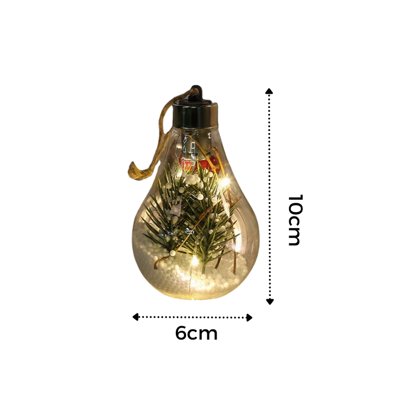 Ampoule Boule de Noël Transparente à LED