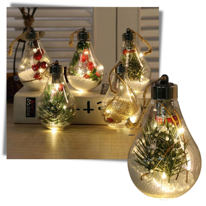 Ampoule Boule de Noël Transparente à LED