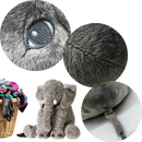 Grande éléphant en peluche