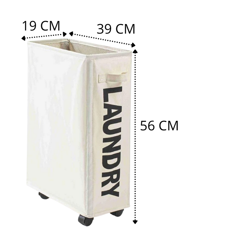 Panier à linge portable à roulettes