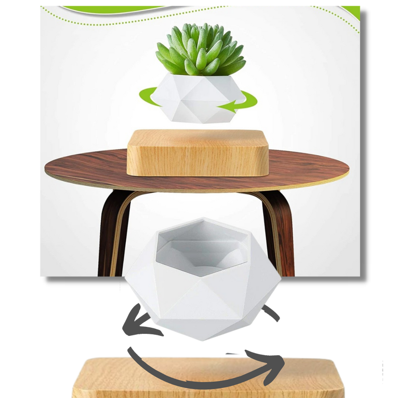 Pot à plante flottant en lévitation