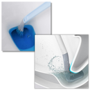 Brosse de toilette à manche long avec base murale