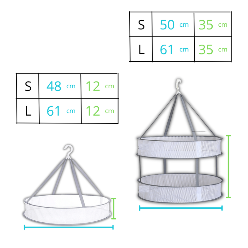 Séchoir en maille suspendu pour vêtements