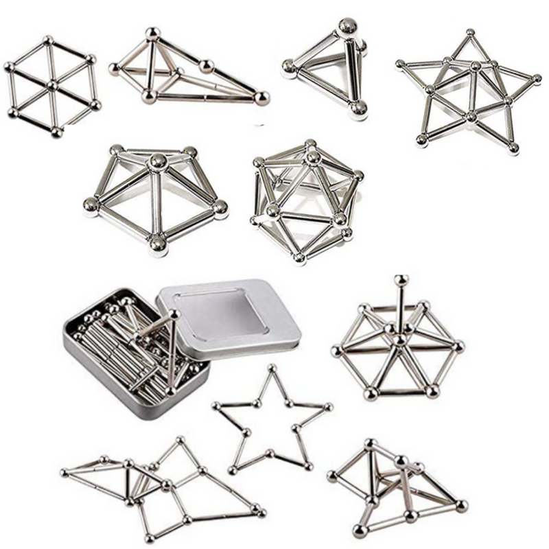 Bâtons et billes de construction magnétiques