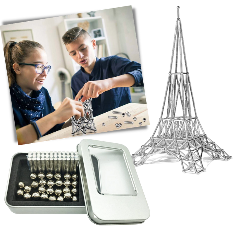 Bâtons et billes de construction magnétiques
