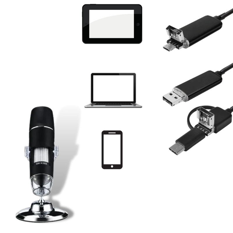 Microscope numérique à USB avec LED