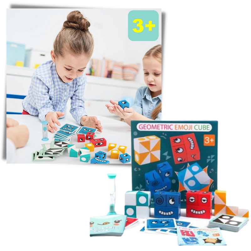 Jeu Montessori à Cubes Emoji Magiques