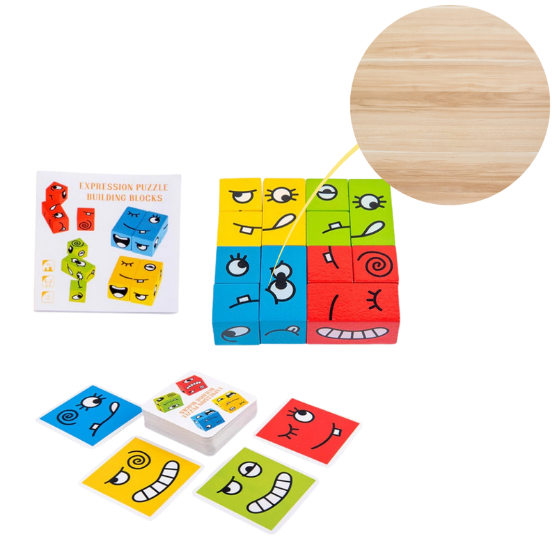 Jeu Montessori à Cubes Emoji Magiques
