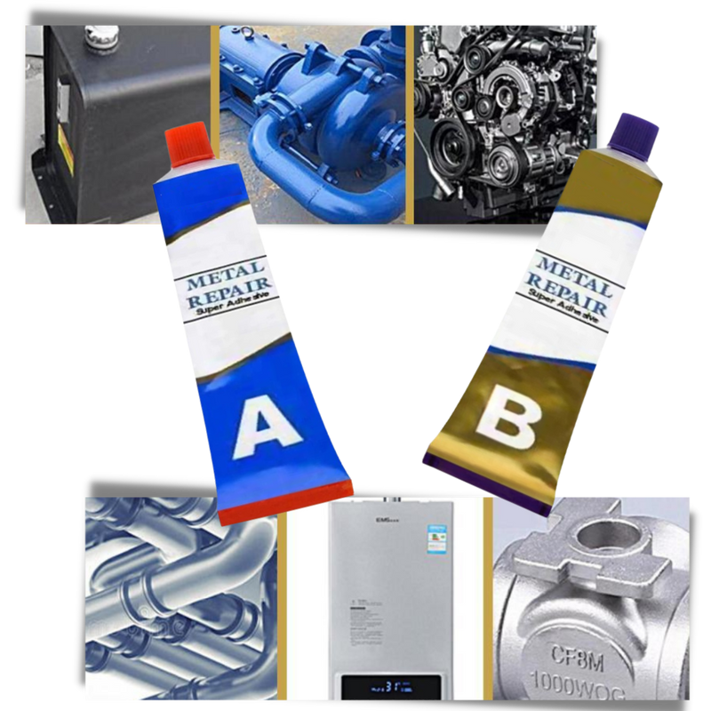 Pâte de réparation pour métaux industriels