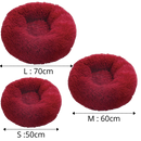 Lit en peluche en forme de donut pour animaux de compagnie