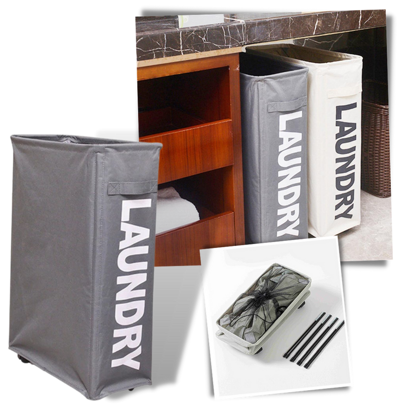 Panier à linge portable à roulettes