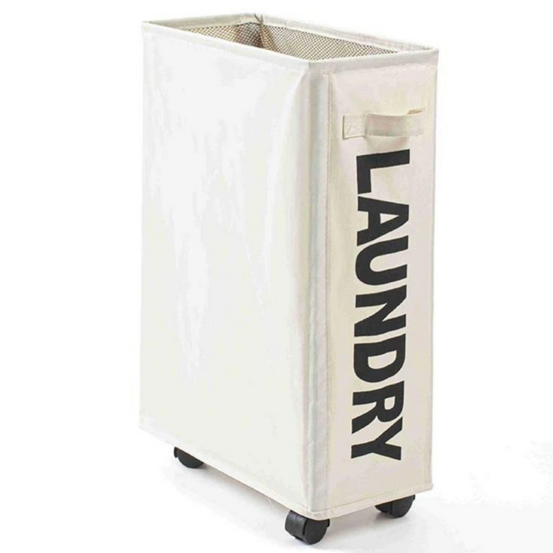 Panier à linge portable à roulettes
