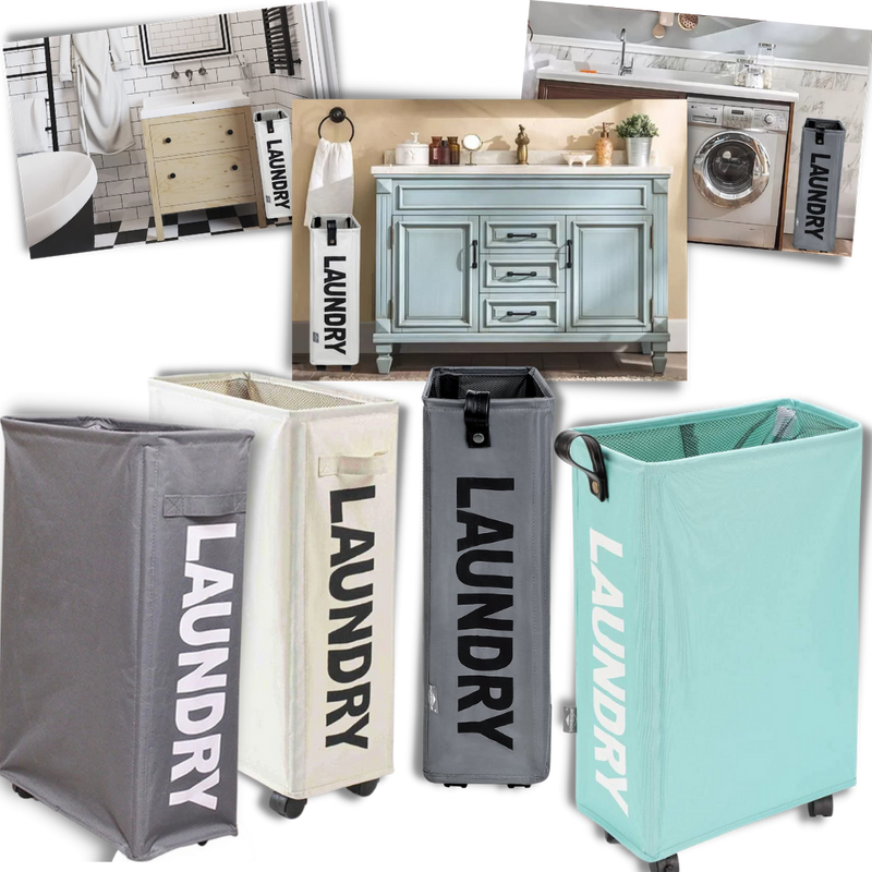 Panier à linge portable à roulettes