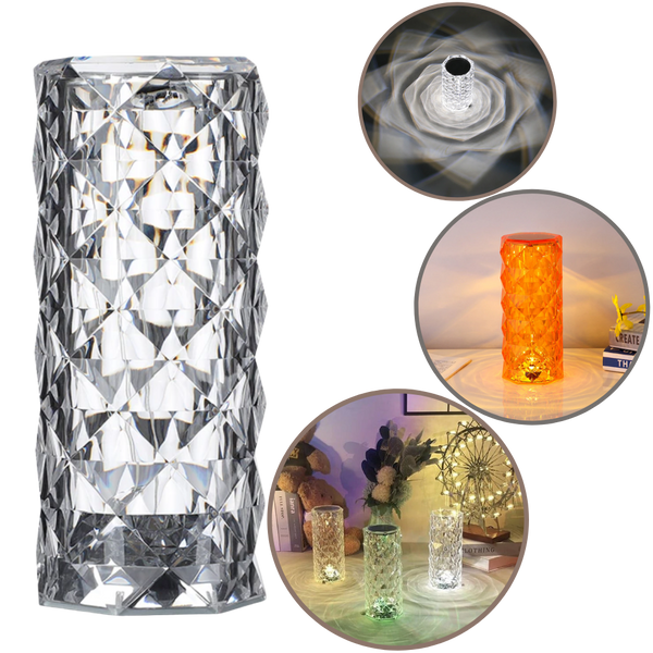 Lampe de luxe en cristal pour table