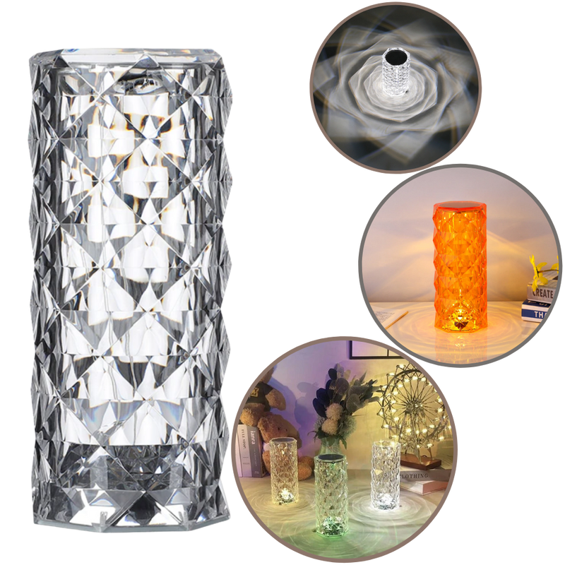 Lampe de luxe en cristal pour table