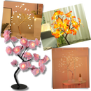 Lampe ravissante en forme de rosier