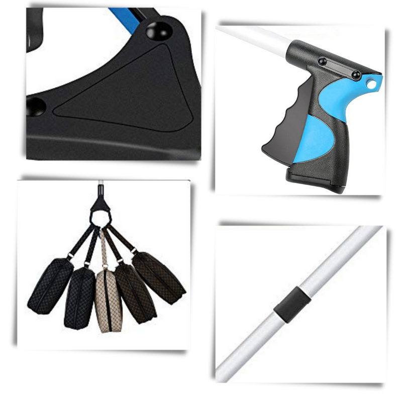 Outil de préhension et de ramassage avec tête rotative