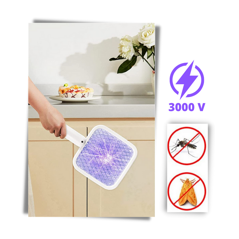 Lampe raquette électrique anti moustique rechargeable