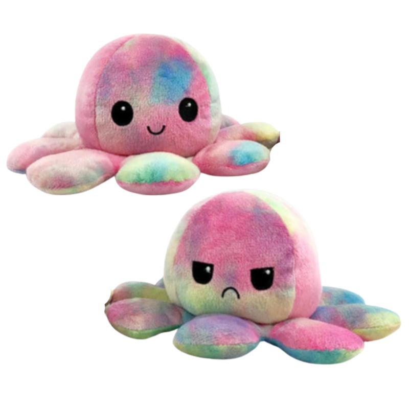 Peluche réversible mini poulpe