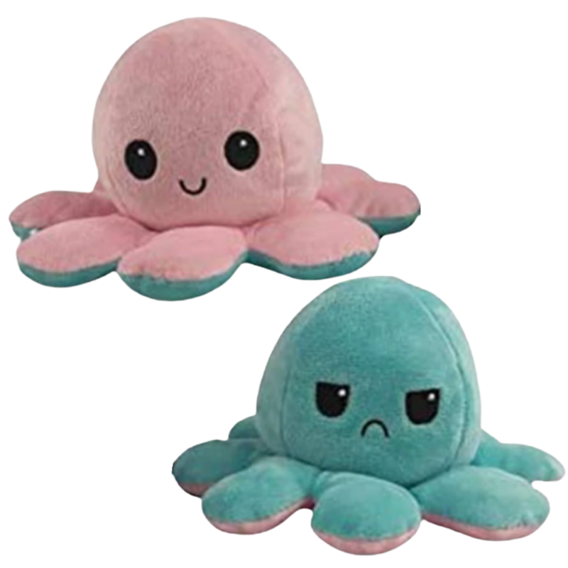 Peluche réversible mini poulpe