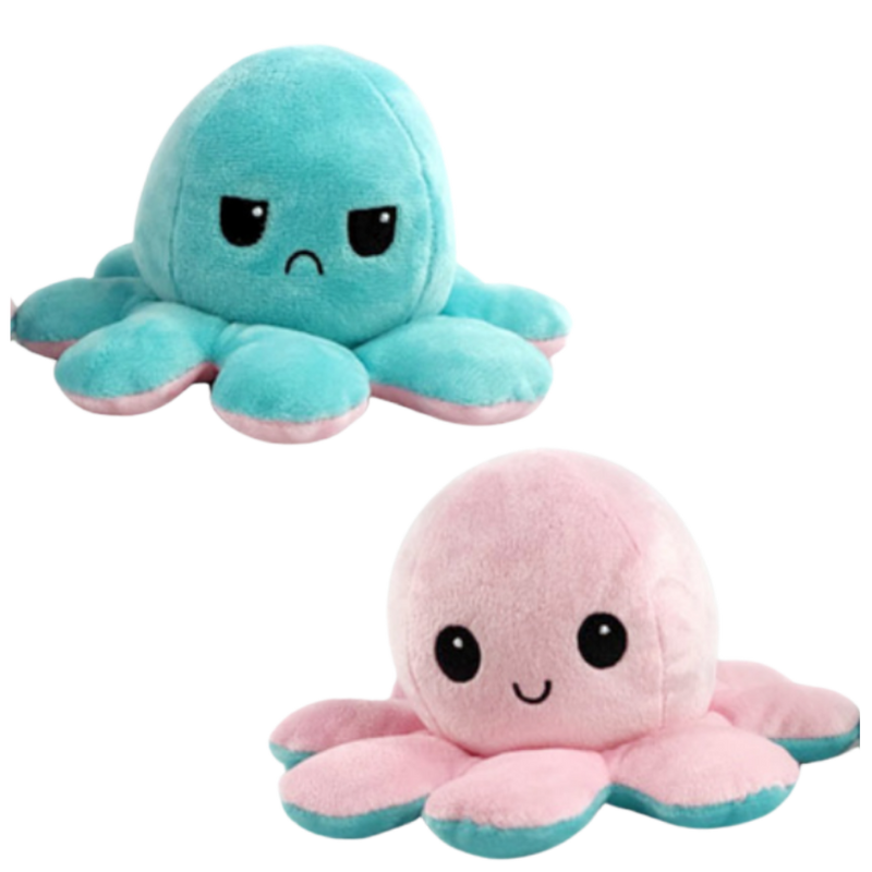 Peluche réversible mini poulpe