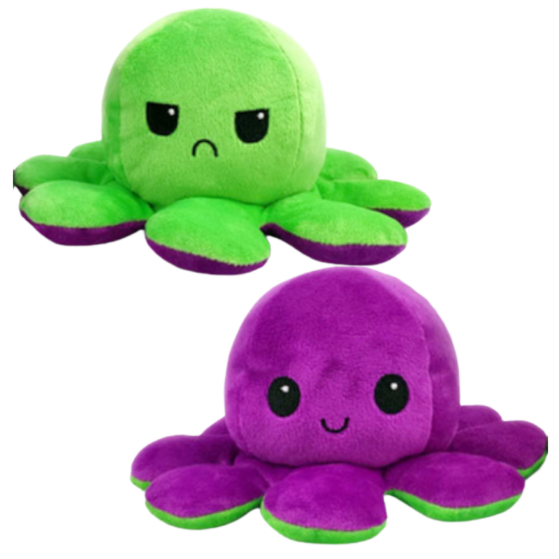 Peluche réversible mini poulpe