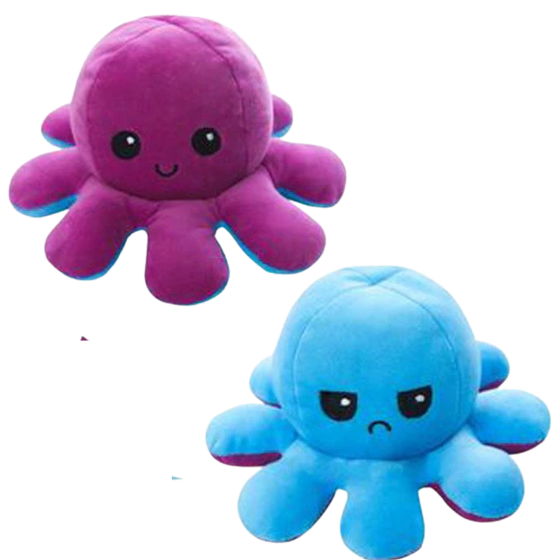 Peluche réversible mini poulpe