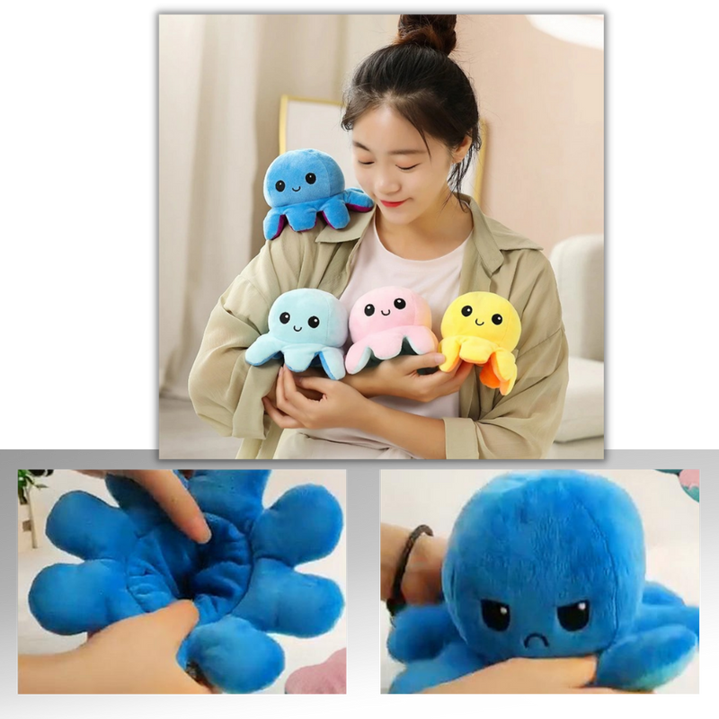 Peluche réversible mini poulpe