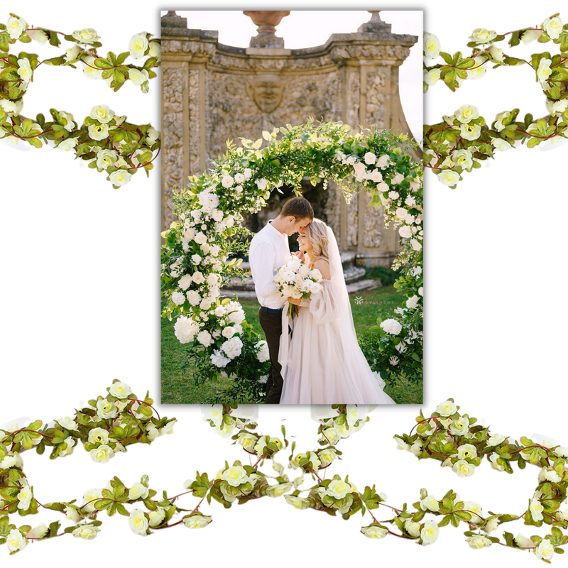 Guirlande de roses artificielles