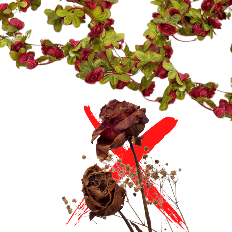 Guirlande de roses artificielles