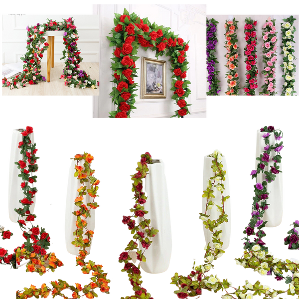 Guirlande de roses artificielles